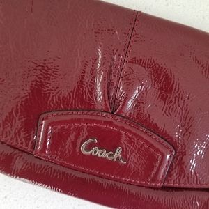 Red Patent Coach clutch